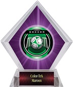 2" Legacy Soccer Purple Diamond Ice Trophy