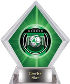 2" Legacy Soccer Green Diamond Ice Trophy