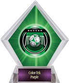 2" Legacy Soccer Green Diamond Ice Trophy