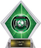 2" Legacy Soccer Green Diamond Ice Trophy