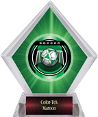 2" Legacy Soccer Green Diamond Ice Trophy