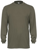Badger Youth B-Core Long Sleeve Performance Tees OD GREEN Primary