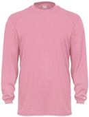 Badger Youth B-Core Long Sleeve Performance Tees PINK Primary