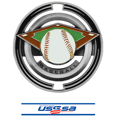 SILVER MEDAL/DELUXE USSSA NECK RIBBON