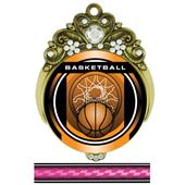 Hasty 3" Tiara Medal 2" Legacy Basketball Mylar Hasty 3" Tiara Medal 2" Legacy Basketball Mylar