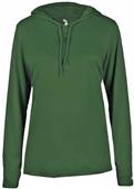 Badger Ladies' B-Core Long Sleeve Hood Tee