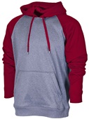 Baw Adult/Youth Raglan Sleeve Hooded Fleece CARDINAL Primary