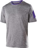  Youth Small - Short Sleeve Heather T Shirt GRAPHITE HEATHER/PURPLE Primary