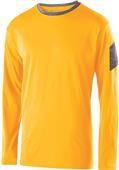 Youth Long Sleeve, 2-Color T Shirt LIGHT GOLD/GRAPHITE HEATHER Primary