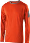 Youth Long Sleeve, 2-Color T Shirt ORANGE/GRAPHITE HEATHER Primary