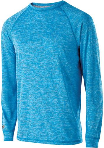 Adult Youth Long Sleeve Heather Shirt (Black,Blue,Cardinal,Forest,Graphite,Maroon,Orange,Purple,Red). Printing is available for this item.