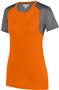 Augusta Sportswear Ladies Astonish Jersey 2517 POWER ORANGE/GRAPHITE Primary