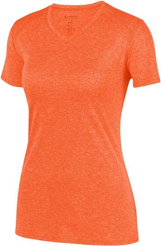 Womens Wicking, V-Neck, Heathered-LookT Shirt. Printing is available for this item.