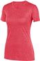 Womens Wicking, V-Neck, Heathered LookTee Shirt RED HEATHER Primary