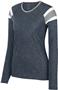 Augusta Sportswear Ladies Long Sleeve Fanatic Tee 3012 NAVY/SLATE/WHITE Primary