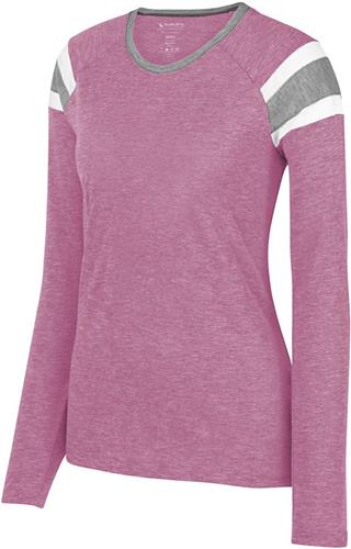 Womens 2-Color, Raglan Long Sleeve T Shirt. Printing is available for this item.