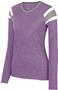 Womens 2-Color, Raglan Long Sleeve T Shirt LAVENDAR/SLATE/WHITE Primary