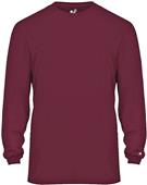Badger Adult Youth Ultimate Softlock Long Sleeve Tee MAROON Primary