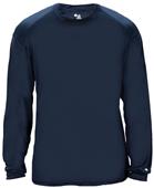 Badger Adult Youth Ultimate Softlock Long Sleeve Tee NAVY Primary
