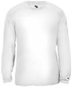 Badger Adult Youth Ultimate Softlock Long Sleeve Tee WHITE Primary