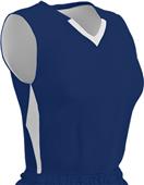 Champro Women Girls Post-Up Rev Basketball Jersey Outside: NAVY/WHITE, Inside: WHITE/NAVY Primary