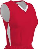 Champro Women Girls Post-Up Rev Basketball Jersey Outside: SCARLET/WHITE, Inside: WHITE/SCARLET Primary