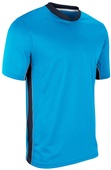 Champro Adult/Youth Header Soccer Jerseys SJ10 NEON BLUE/BLACK/WHITE Primary