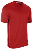 Champro Adult/Youth Header Soccer Jerseys SJ10 SCARLET/SCARLET/WHITE Primary
