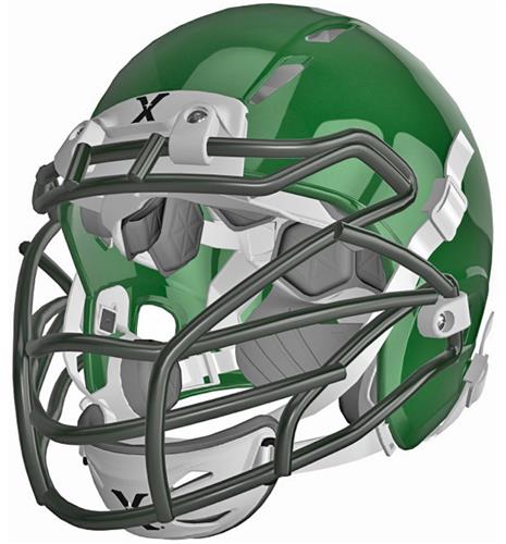 DARK GREEN (HELMET/FACEMASK/WHITE CHINCUP/WHITE CH