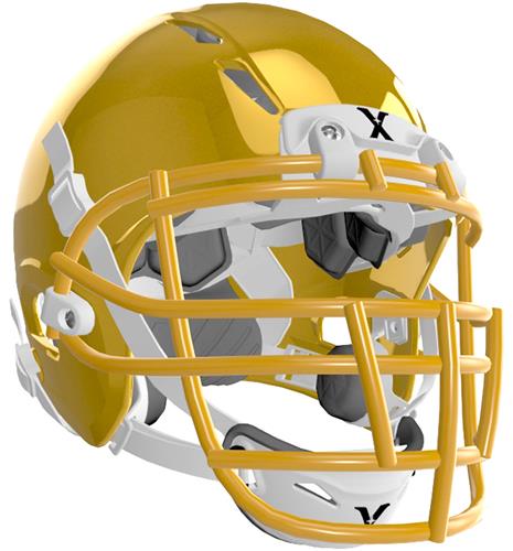 GOLD (HELMET/FACEMASK/WHITE CHINCUP/WHITE CHINSTRA