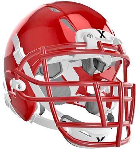 SCARLET (HELMET/FACEMASK/WHITE CHINCUP/WHITE CHINS