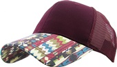 Aztec Solid And Mesh Caps AZTEC/MAROON MESH Primary
