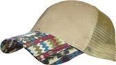 Aztec Solid And Mesh Caps AZTEC/KHAKI MESH Primary