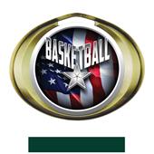 Hasty Award Halo Basketball Liberty Insert Medal Hasty Award Halo Basketball Liberty Insert Medal