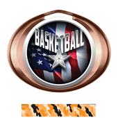Hasty Award Halo Basketball Liberty Insert Medal Hasty Award Halo Basketball Liberty Insert Medal