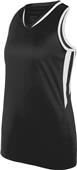 Augusta Sportswear Ladies/Girls Full Force Tank BLACK/WHITE Primary
