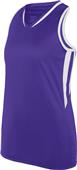 Augusta Sportswear Ladies/Girls Full Force Tank PURPLE/WHITE Primary