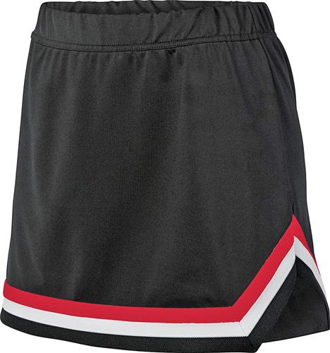 Augusta Sportswear Girls Pike Skirt - Red/White/Silver Stretch Knit For Sports & Active Wear