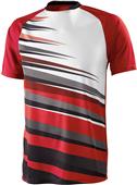 High Five Adult/Youth Galactic Soccer Jersey SCARLET/BLACK/WHITE Primary