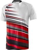 High Five Adult/Youth Galactic Soccer Jersey WHITE/BLACK/SCARLET Primary