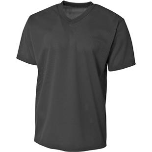 Athletic Knit V-Neck Baseball Jersey with Knitted Trim | Baseball | In-Stock | V-Neck | Jerseys 111 Grey/Orange/Black