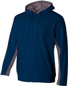 A4 Adult Youth Full Zip Color Block Fleece Hoodie