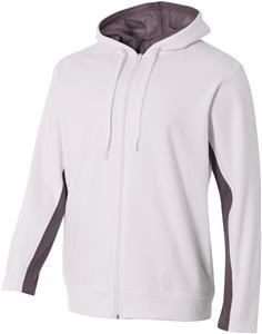 A4 Boys Full Zip Color Block Fleece Hoodie Navy//Graphite