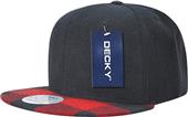 Decky Plaid Flat Bill Snapback Cap