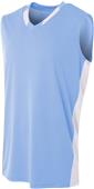 A4 Adult/Youth Backcourt Basketball Jersey LIGHT BLUE/WHITE Primary