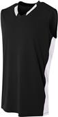 A4 Adult/Youth Backcourt Basketball Jersey BLACK/WHITE Primary