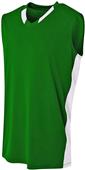 A4 Adult/Youth Backcourt Basketball Jersey FOREST/WHITE Primary