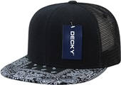 Decky 6 Panel High Profile Structured Bandana Paisley Bill Trucker 1083