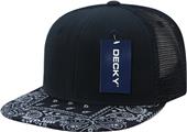 Decky 6 Panel High Profile Structured Bandana Paisley Bill Trucker 1083