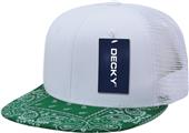 Decky 6 Panel High Profile Structured Bandana Paisley Bill Trucker 1083